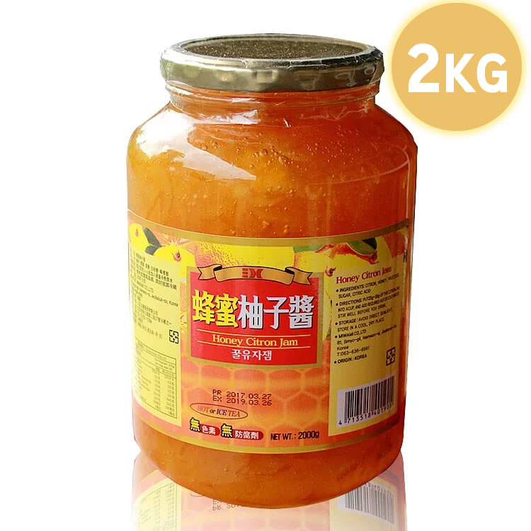 (2罐免運)【韓國原裝三紅蜂蜜柚子醬】2KG大罐◉90B025